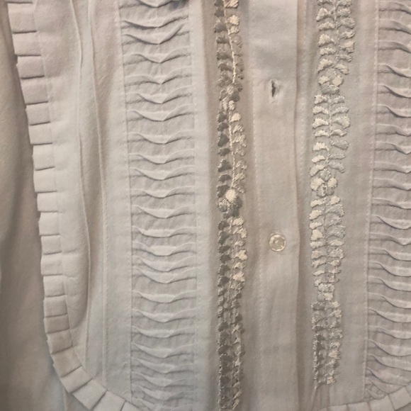 Emilia Collection Hand Embroidered Tuxedo Top - Picture 2 of 3